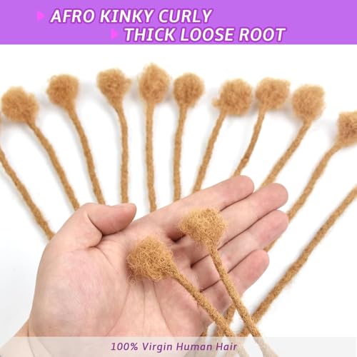Honey Blonde Human Hair Dreadlock Extensions 8 Inch - Full Head Style