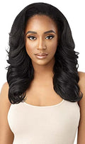 Outre Synthetic Quick Weave Wig - Neesha H305, Jet Black 1 - Natural Texture & Volume