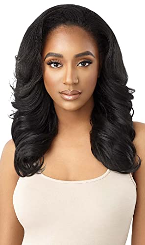 Outre Synthetic Quick Weave Wig - Neesha H305, Jet Black 1 - Natural Texture & Volume