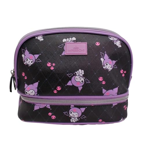 Impressions Vanity Kuromi Double Layer Makeup Organizer Travel Bag for Women