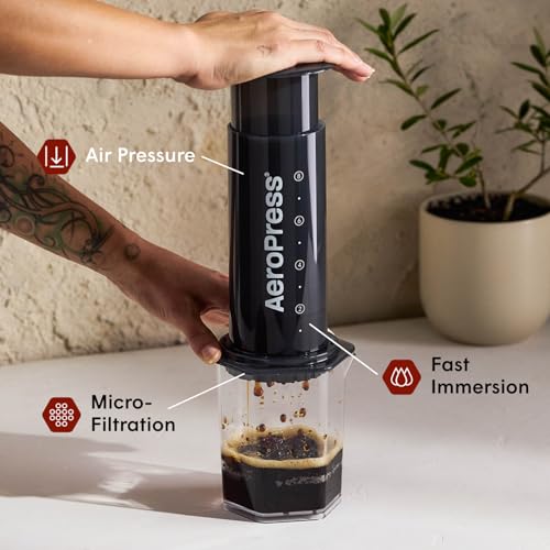 Gray AeroPress XL Coffee Press - 3-in-1 French, Pour-Over & Espresso Brewer