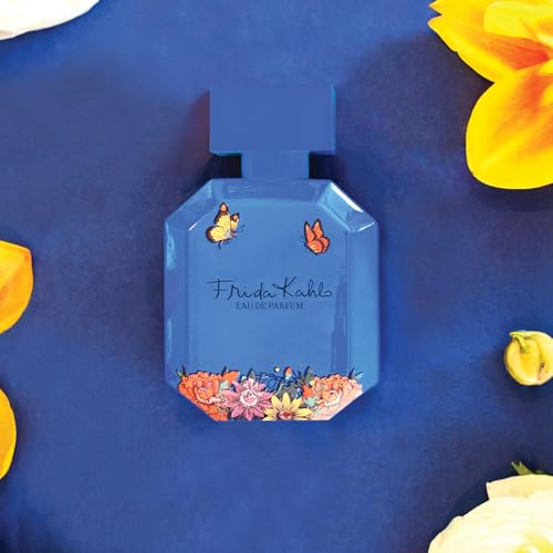 Frida Kahlo Blue Deluxe Edition Eau de Parfum for Women – Floral Gourmand Fragrance with Agave, Coconut & Jasmine – Long-Lasting, Art-Inspired Lacquered Bottle