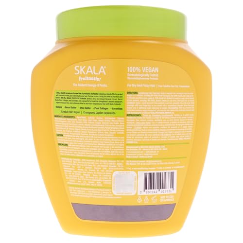 SKALA Banana 2-in-1 Hair Treatment & Leave-In Conditioner Pack of 2 - 35.2 oz Vegan Deep Hydrating Mask for Frizz Control