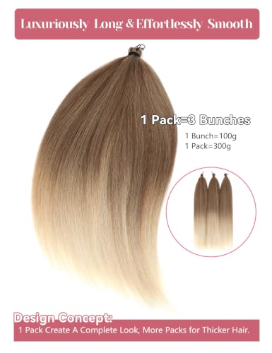 Pre Stretched Ombre Brown Braiding Hair Extensions 28 Inch Yaki Straight Synthetic