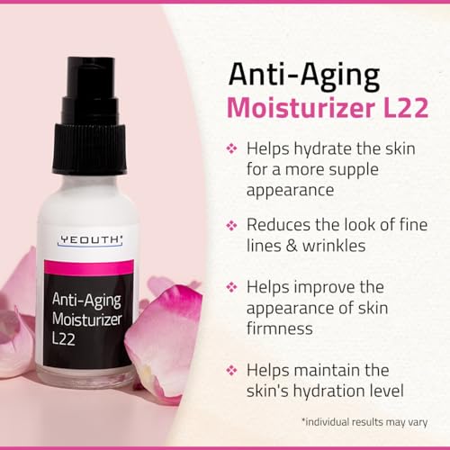 YEOUTH Anti Aging Face Moisturizer for Women & Men with Jojoba & Shea Butter, Hydrating Facial Cream Promoting Firmer Look & Smoothing The Skin 1oz (Pack of 2)