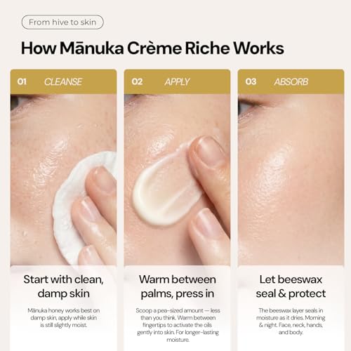 Manuka Cream for Sensitive Skin 2 oz - Fragrance-Free, Steroid-Free Moisturizer