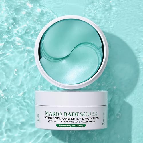 Green Hydrating Under Eye Masks for Dark Circles & Puffiness - 30 Count - Hydrogel Eye Patches