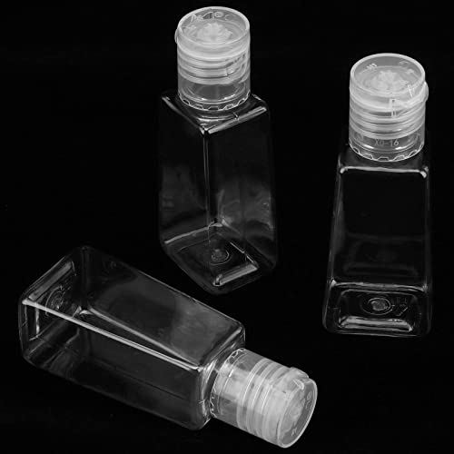 KEILEOHO 200 PCS Plastic Empty Bottles with Flip Cap, 1oz/30 ml Refillable Travel Size Bottles, Mini Plastic Empty Toiletry Bottles for Lotions, Creams, Shampoo and Toiletries