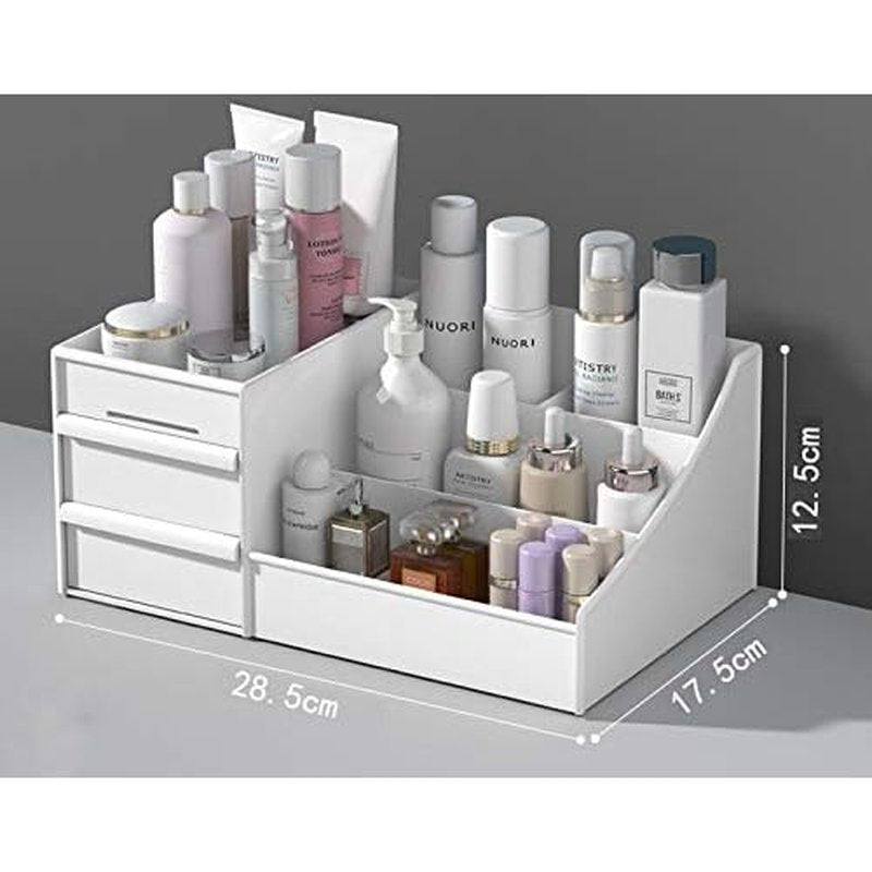1 PCS Drawer Type Cosmetics Storage Box Dormitory Desktop Finishing Dresser Skin Care Lipstick Plastic Shelf