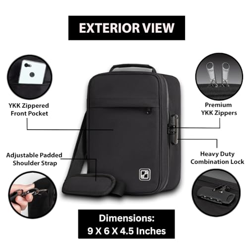 Medium Storage Organizer Case with Combination Lock & Carbon Lining