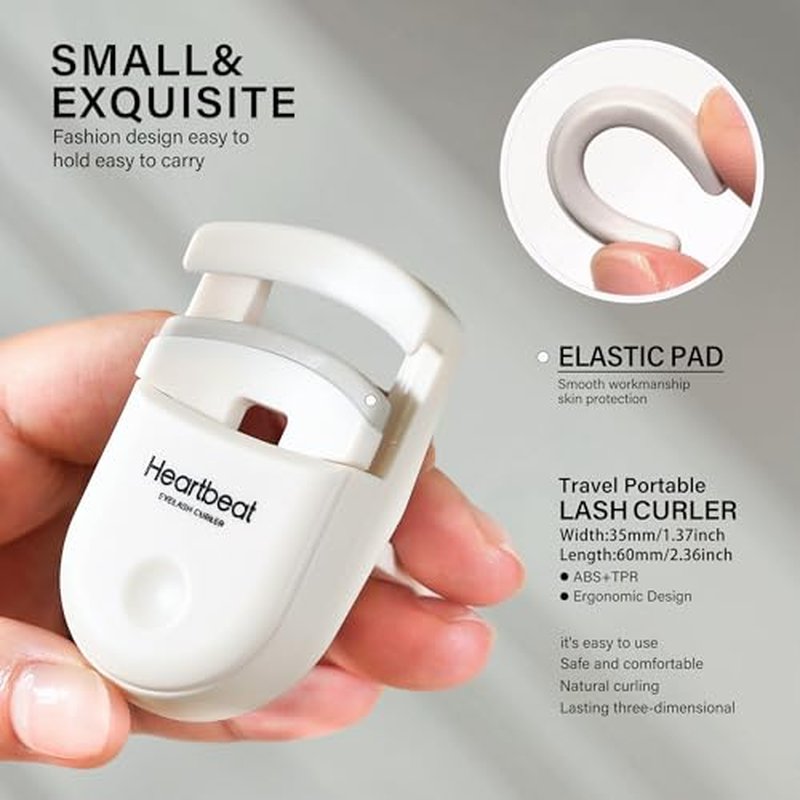 False Eyelash Glue Kit Waterproof No Irritation Latex Free Clear Eyelash Adhesive,Portable Eyelash Curler,Eyelash Tweezers,Professional Strip Fake Lashes Tool Kit (White-Kit)