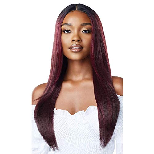 Outre EveryWear Synthetic HD Lace Front Wig - EVERY 5 1B Off Black - Pre-Plucked, Heat-Resistant Fiber