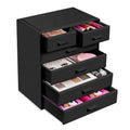 Black Acrylic Makeup Organizer with 4 Large & 2 Small Drawers - Sorbus