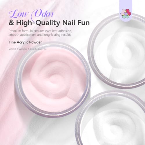 SAVILAND Acrylic Nail Kit for Beginners - 06-Acrylic Nail Set with Colors & Tools