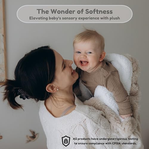 Baby Swaddle Blanket 0-6 Months Beige Ultra-Soft Fleece Winter Wrap Bebeezoo