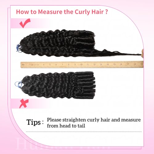 ScalaHair Burmese Curly Crochet Human Hair 14 Inch Natural Black 60g