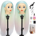 Unicorn 24'' Mannequin Head with Hair for Braiding & Styling Training, TKIMHEQ