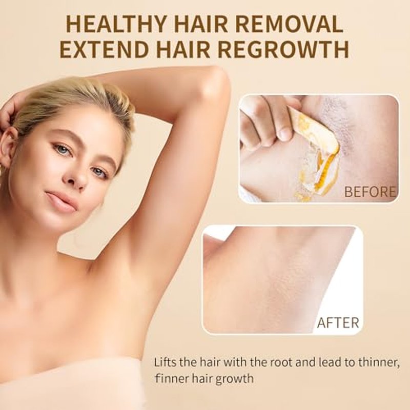 1000g/35.3oz Organic Sugar Wax: Hair Removal Sugaring Paste - for Sensitive Skin Body Legs Arms Bikini Back (500g/17.6oz, 2 Pack)