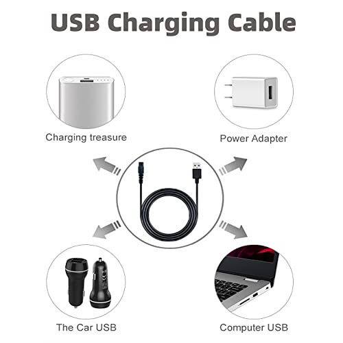 Qjin 5V USB Charger for Philips Norelco OneBlade QP1424 QP1924 QP2724 QP2834 QP4530, Shaver X9000 HS7980 S7887 S5880 S3242 & Multigroom MG9520 MG7910 MG5910 MG3939 Trimmer