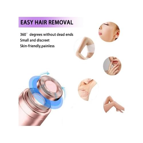 Facial Hair Remover Replacement Heads Gen 1 for Finishing Touch Flawless Facial Hair Removal,Effective Compatible with Flawless Shaver Tool for Women 18K Gold-Plated Rose Gold, 6 pcs,As Seen On TV.