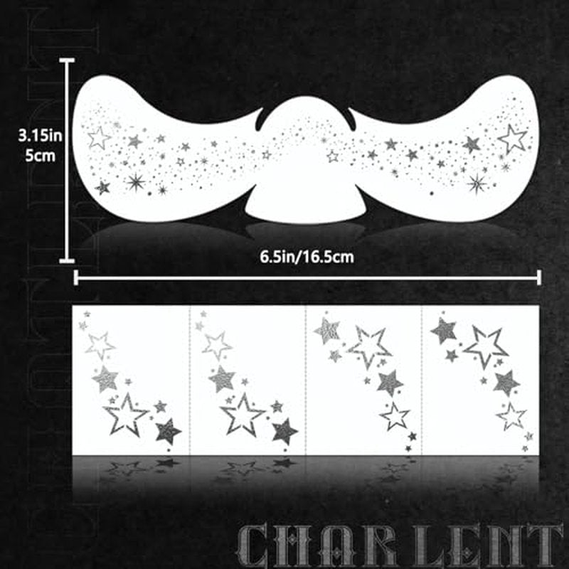 36PCS Glitter Freckles Face Tattoos | 18 Sheets Silver Sparkle Freckles Temporary Makeup Patches for Women Parties, Festivals,Daily Makeup Accessories