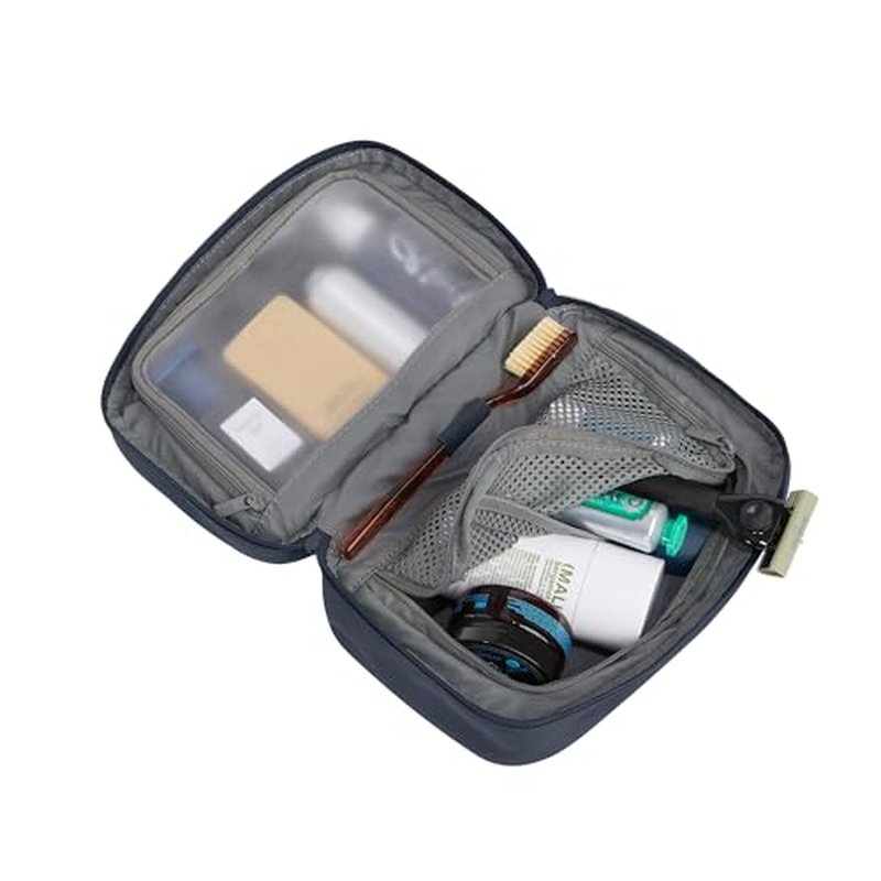Away Toiletry Bag Small, Lightweight Travel Pouch. Compact Travel Organizer with Multiple Compartments, Navy Blue