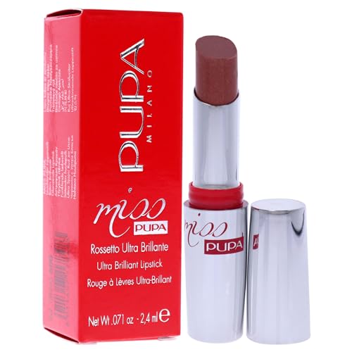 PUPA Milano Miss PUPA Milano Lipstick - Creamy, Ultra Pigmented Color For Lips - Nourishing Formula - Crystal-Effect Lipstick - Ultimate Boost Of Volume And Hydration - 600 Champagne - 0.071 OZ