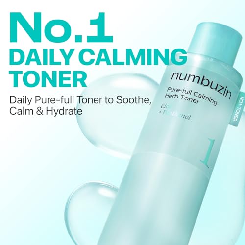 Numbuzin No.1 Calming Herb Toner 10.14 fl oz Pack of 2 for Sensitive Skin