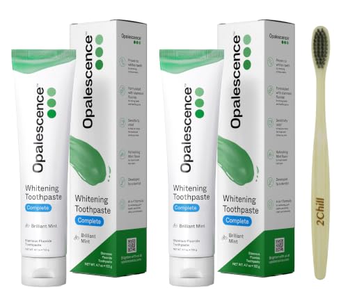 Opalescence Complete 4 in 1 Sensitive Toothpaste Pack of 2 - Whitening Gum Care Fluoride