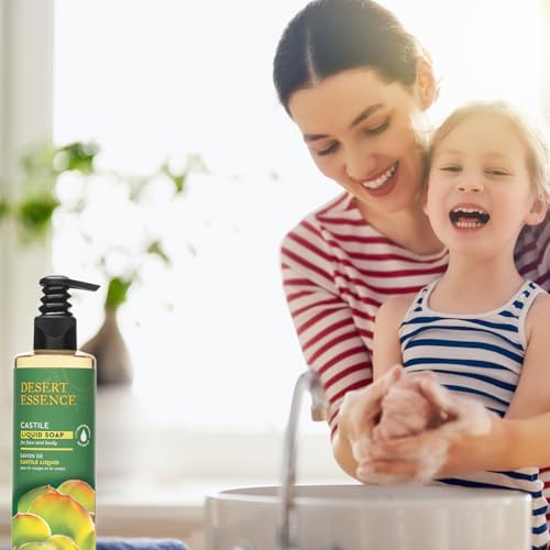 32 Fl Oz Desert Essence Tea Tree Castile Liquid Soap for Face & Body