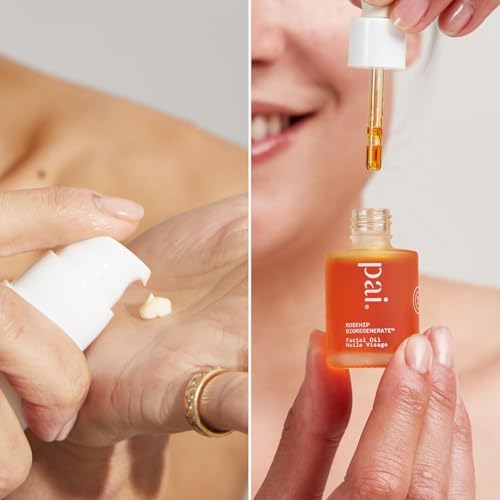 Pai Skincare - The Iconic Duo | Rosehip BioRegenerate Facial Oil (10ml) + The Anthemis (15ml) | Two-Step Routine, Hydrating, Moisturizing | Natural, Vegan, Sensitive Skincare (2 Piece Set)
