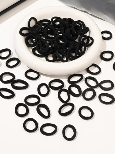 100 Pcs Hair Ties for Women - Cotton Seamless Rubber Ties,No Crease Pony Tail Elastic Hair Bands for Thick Thin Fine Hairstyles,No Damage.