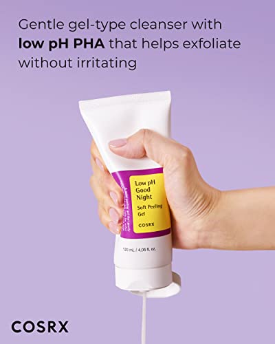 COSRX Low pH Gel Cleanser & Gentle Peeling Gel Skincare Set for Sensitive Skin