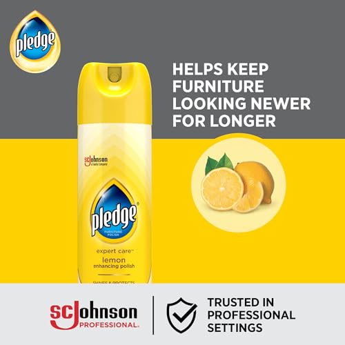 Enhancing Lemon Surface Polish Spray - 12 Pack for Commercial Cleaning