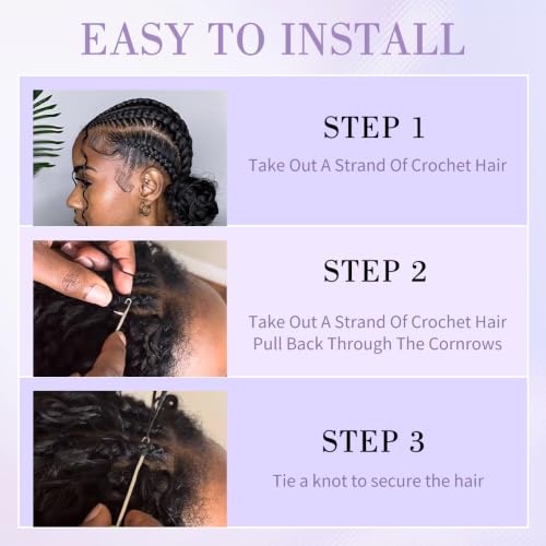 Crochet Human Hair Body Wave with Knots - 18 Inch, 50g - Unprocessed, Reusable