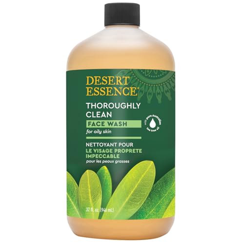Desert Essence Tea Tree Face Wash 32 fl oz - Gentle, Hydrating, Natural Skin Cleanser