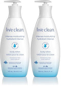 Live Clean Intense Moisture Fragrance-Free Body Lotion Pack of 2 - 18 Fl Oz Each