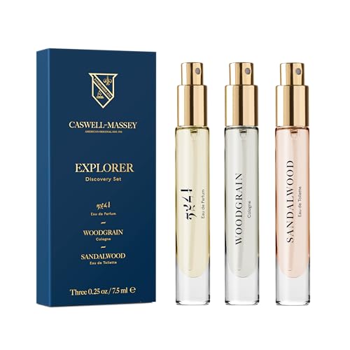 Sandalwood Explorer Discovery Set - Travel Cologne Set for Men, 3 Vials