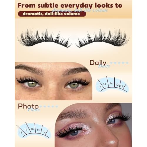Manga Lash Clusters Anime Eyelash Clusters Volume Cluster Eyelash Extensions 12-18mm Thick Spiky Lashes Clusters 144pcs Cluster Lashes Individual DIY Lash Extension by TOOCHUNAG