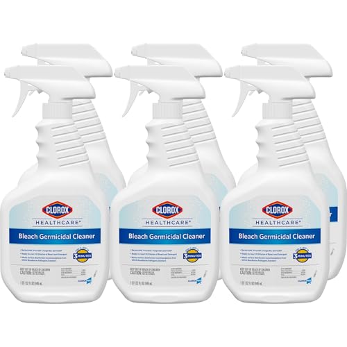 Clorox Healthcare Germicidal Bleach Spray - Kills 50+ Microorganisms in Healthcare Settings, 32 fl oz (Pack of 6)