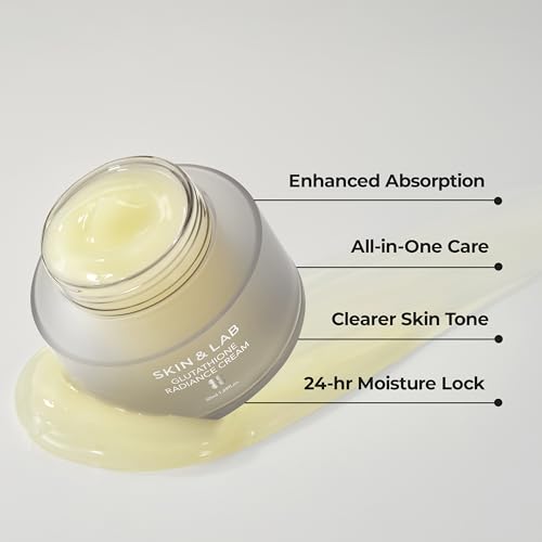 [SKIN&LAB] Glutathione Radiance Cream 1.69 fl oz | Cellfusome Glutathione 100,000ppm | Face Moisturizer for Dry and Sensitive Skin