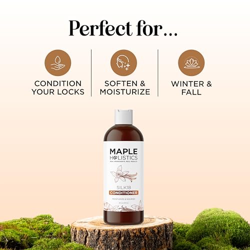 Maple Holistics Vanilla Silk Protein Conditioner for Damaged Hair 16 Fl Oz