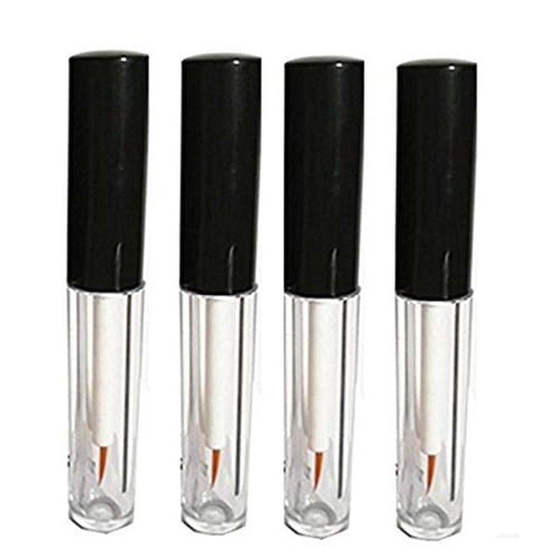 4 PCS Empty Plastic Eyeliner Tube Container Refillable Eyelash Growth Oil,Mascara, Eye Gloss Liquid Tube Bottle, 5 ML