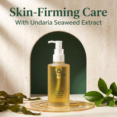 WALLZON Undaria Seaweed Body Oil 5oz - Hydrating Firming Moisturizer for Women