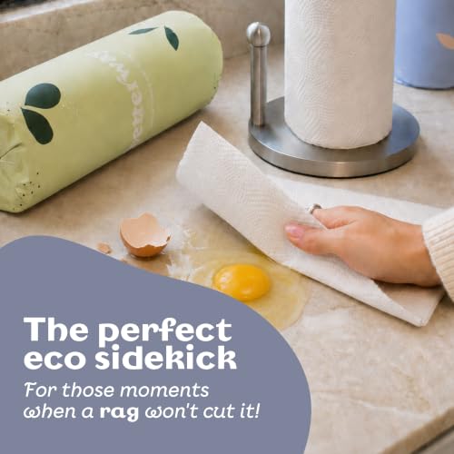 White Bamboo Paper Towels 12 Rolls - Eco-Friendly, Non-Toxic, 140 Sheets Each
