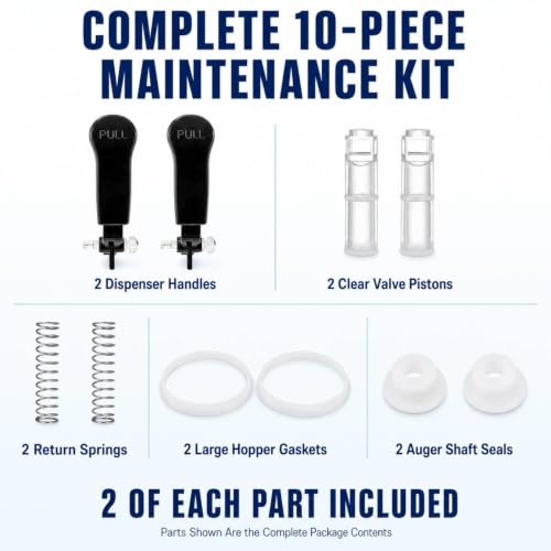 Slushy Machine Replacement Kit - Handles, Pistons, Seals for Commercial Frozen Drink Machines