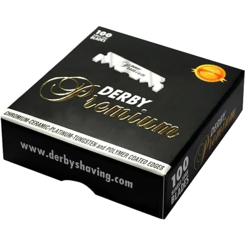 200 "Derby Premium" Single Edge Razor Blades for straight razor