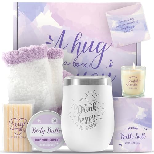 BODY & EARTH Self Care Gifts for Women, Birthday Gifts 6pcs Gift Basket, Spa Bath Sets for Women, Mothers Gifts for Mom