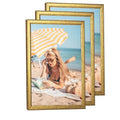 Gold 20x30 Inch Wooden Picture Frame Set of 3 - Horizontal & Vertical Wall Mounts