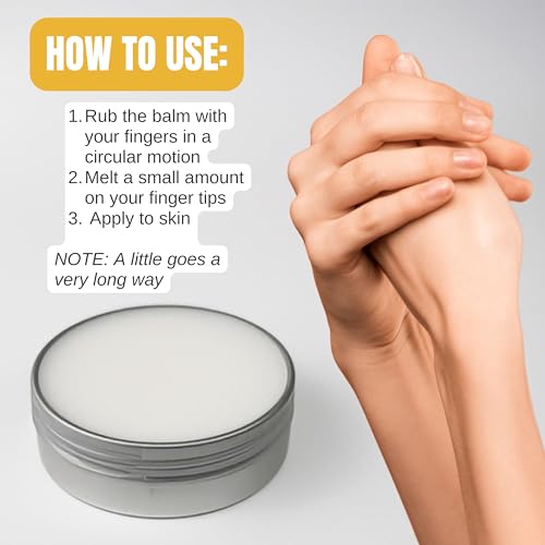 Organic Beef Tallow Balm for Skin, Unscented Grass-Fed Tallow Moisturizer, Natural Care Cream for Dry & Sensitive Skin (4 oz)